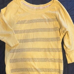 Victoria's Secret Yellow Scoop-Neck Studded Top